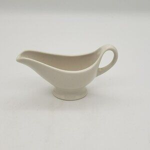 Vintage Homer Laughlin Ivory Ceramic Gravy Sauce Boat Heavy Restaurantware